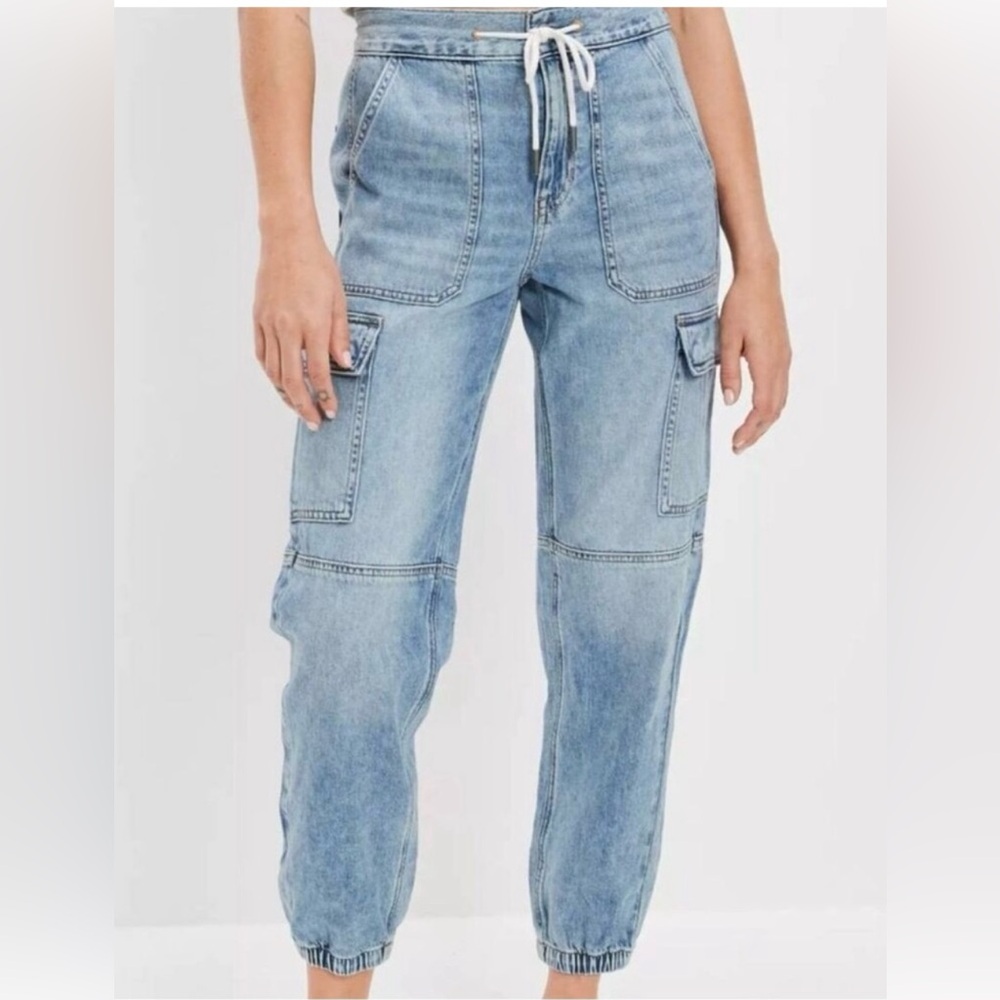 American Eagle Outfitters Denim Cargo Straight Leg Jean Joggers